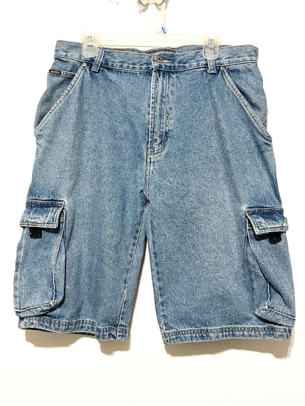 Webs Mens Vintage Y2K Baggy Cargo Jorts 36 Streetwear Hip Hop Grunge Distressed